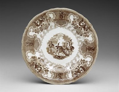 Lauta, n. 1837-44 (siirtopainettu keramiikka) tekijältä James Beech