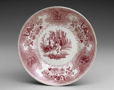 Lautase, n. 1837-44 (siirtopainettu keramiikka) tekijältä James Beech
