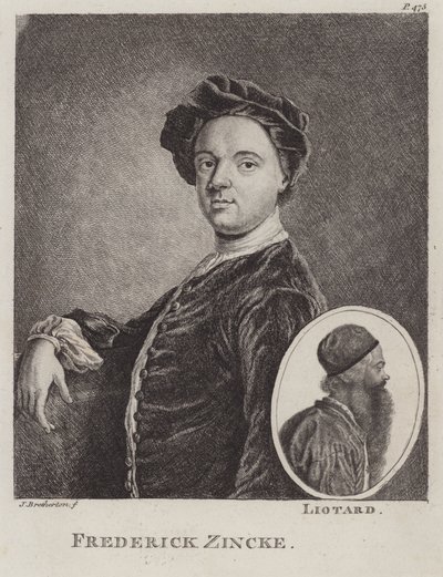 Christian Friedrich Zincke, saksalainen miniaturisti (etsaus) tekijältä James Bretherton