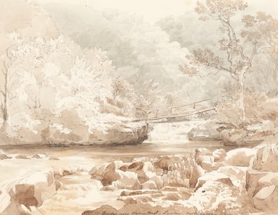 Bridge Near Waters-Meet, Lynton, North Devon, 1800-luvun ensimmäinen puolisko. tekijältä James Bulwer