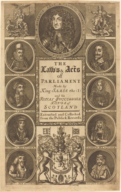 Etukappale "Kuningas James I:n laatimiin lait ja parlamentin säädökset..." tekijältä James Clark