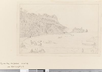iv. Näkymä Watering Place Tegadoo Baysta, Uusi-Seelanti, 23. lokakuuta 1769 tekijältä James Cook