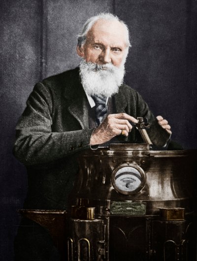Lord Kelvin, skotlantilainen matemaatikko ja fyysikko, kompassinsa kanssa, 1902 tekijältä James Craig Annan