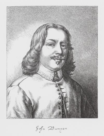 John Bunyan, muotokuva (kaiverrus) tekijältä James Dawson Watson