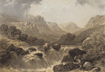 Tummelin syksy (chromolitho) tekijältä James Duffield Harding