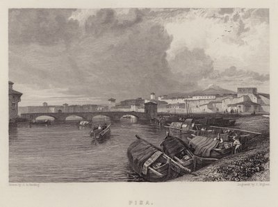 Pisa (väri litho) tekijältä James Duffield Harding