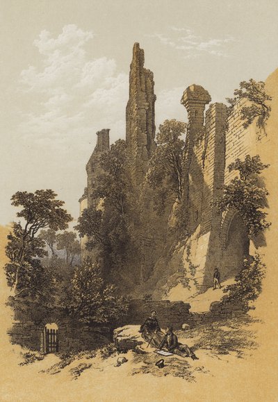 Roslinin linna (chromolitho) tekijältä James Duffield Harding