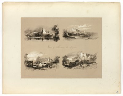 Näkymät Villeneuve les Avignoniin, Picturesque Selectionsista tekijältä James Duffield Harding
