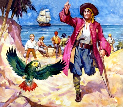 Long John Silver ja hänen papukaijansa tekijältä James Edwin McConnell