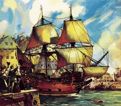 Mayflower lähtee Plymouthista tekijältä James Edwin McConnell