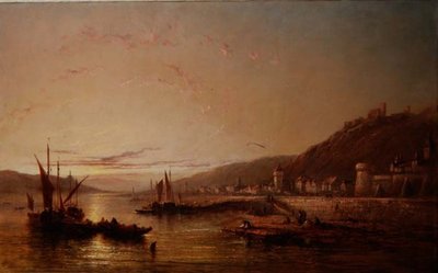 Kalastusveneet auringonlaskun aikaan tekijältä James Edwin Meadows