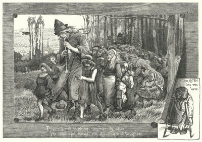 The Pied Piper Of Hamelin (kaiverrus) tekijältä James Elder Christie