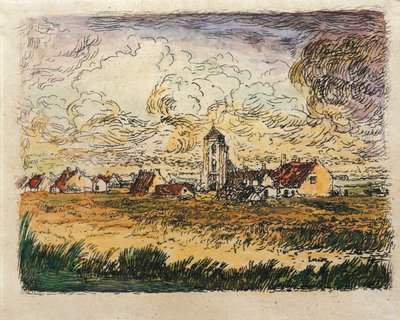 Belgia, pieni näkymä Mariakerkeen tekijältä James Ensor
