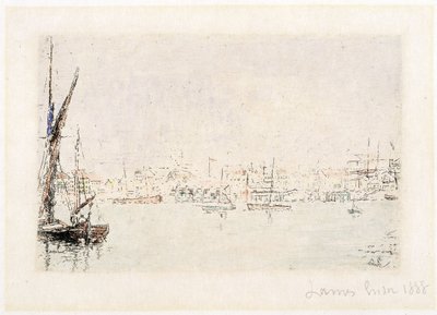 Näkymä Ostenden satamaan tekijältä James Ensor