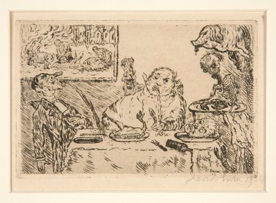 La gourmandise (Ahmatti), portfoliosta Les p?ch?s capitaux (Kuolemansynnit) tekijältä James Ensor