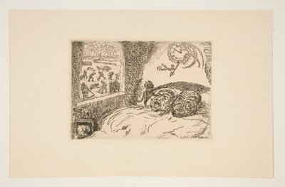 La paresse (Sloth), portfoliosta Les p?ch?s capitaux (Kuolemansynnit) tekijältä James Ensor