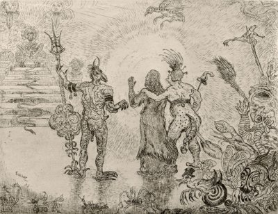 Dzitts ja Hihanox paholaiset johdattivat Kristuksen helvettiin - Dzitts-demonit Hihanoxissa johtavat Kristuksen helvettiin tekijältä James Sidney Ensor