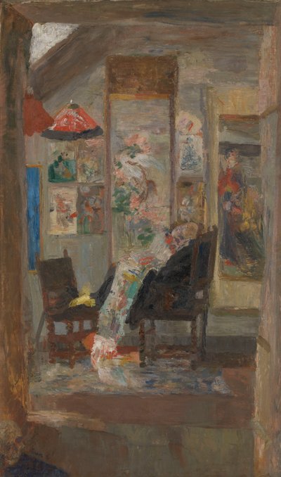 Skelet tarkastelee kiinalaistyylisiä esineitä tekijältä James Ensor