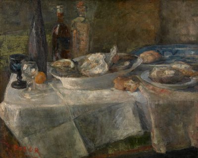Asetelma ostereilla tekijältä James Ensor