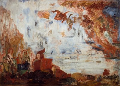Pyhän Antoniuksen kiusaus, James Ensor (1860-1949), öljy kankaalle tekijältä James Ensor