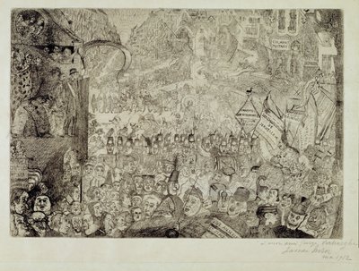 Kristuksen tulo Brysseliin tekijältä James Ensor
