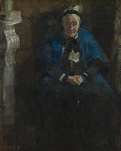 Nainen sinisessä huivissa tekijältä James Ensor