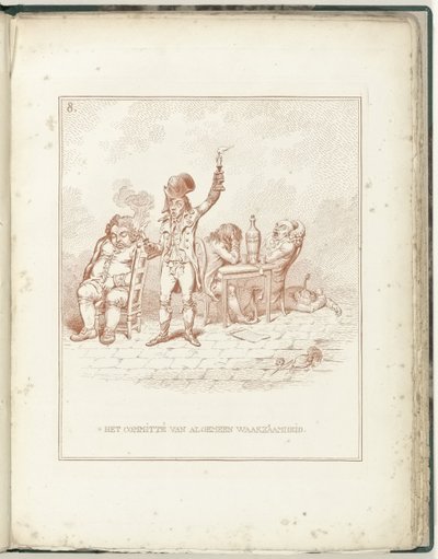 Yleisen valvontakomitea, 1795 Yleinen valppauskomitea (kohteen otsikko) Hollandia Regenerata (sarjan nimi) tekijältä James Gillray (possibly)