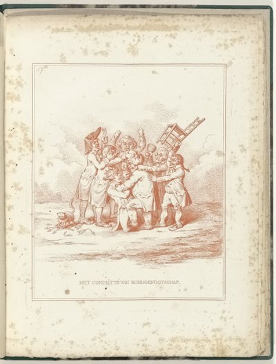 Allianssikomitea, 1795 Liittouman komitea (kohteen otsikko) Hollandia Regenerata (sarjan nimi) tekijältä James Gillray (possibly)