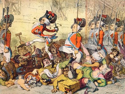 Marssi pankille, 1787 tekijältä James Gillray