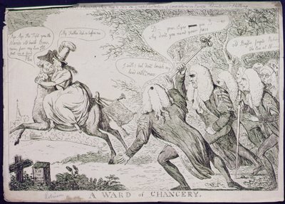 A Ward of Chancery, julkaisija S.W. Fores (etsaus) tekijältä James Gillray