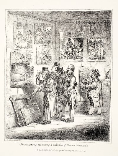 Asiantuntijat tutkivat George Morlandin kokoelmaa, 1807 tekijältä James Gillray