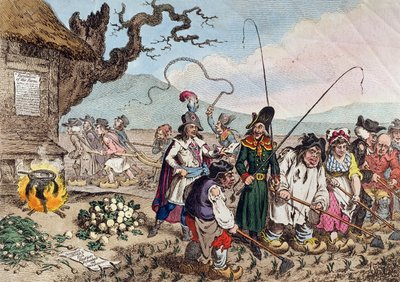 Ranskan onnistuneen invaasion seuraukset, tai Opetamme englantilaisia republikaaneja työskentelemään tekijältä James Gillray