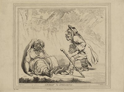 Cymon ja Iphigenia, julkaistu 2. toukokuuta tekijältä James Gillray
