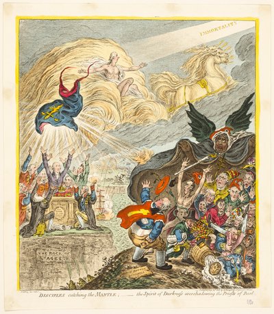 Opetuslapset kiinni vaipan tekijältä James Gillray