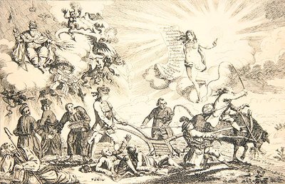 Kirkollinen ja poliittinen, Kansakunnan tila tekijältä James Gillray