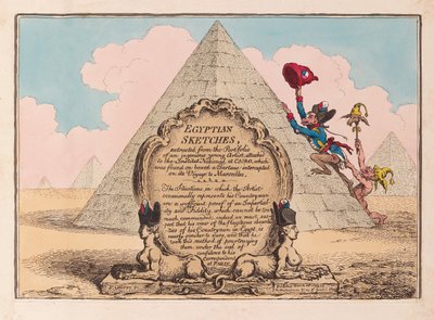 Egyptian Sketches, pubi 1799 (käsinvärinen kaiverrus) tekijältä James Gillray