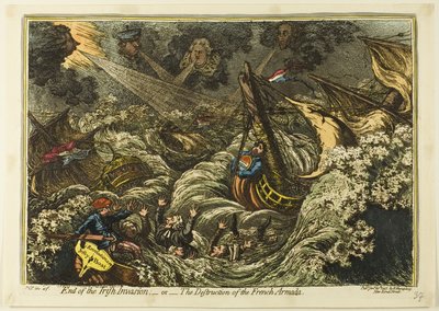 Irlannin invaasion loppu tekijältä James Gillray