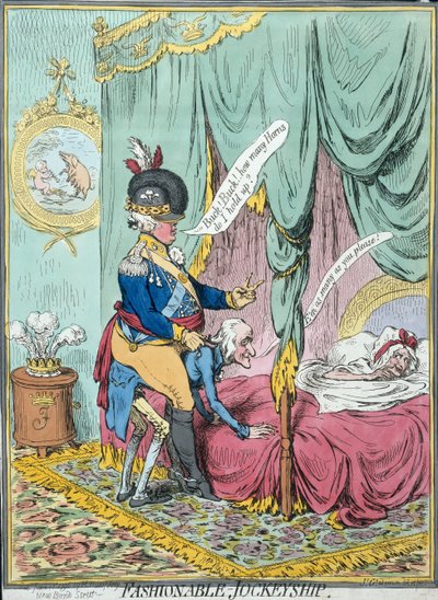 Fashionable Jockeyship, julkaisija Hannah Humphrey tekijältä James Gillray