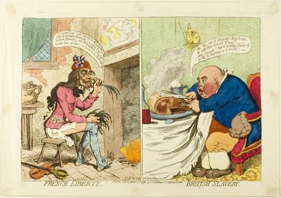 Ranskan vapaus, Britannian orjuus tekijältä James Gillray