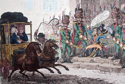Saksalainen välinpitämättömyys eli Pienen luun viha tai Diplomatiikan myöhäinen matka Pariisin läpi tekijältä James Gillray