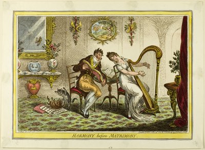 Harmonia ennen avioliittoa tekijältä James Gillray