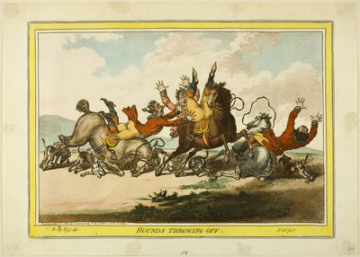 Koirien heittäminen tekijältä James Gillray