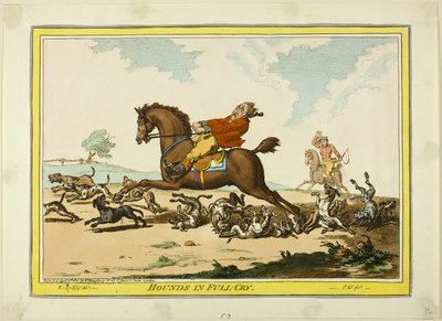 Koirat täydessä huudossa tekijältä James Gillray