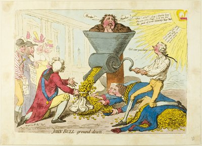John Bull Ground Down tekijältä James Gillray
