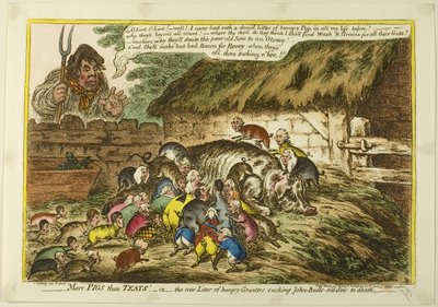 Enemmän sikoja kuin nisäkkäitä tekijältä James Gillray