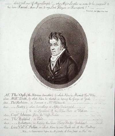 Mr Thomas Ogle, julkaissut Hannah Humphrey vuonna 1801 (etsaus) tekijältä James Gillray