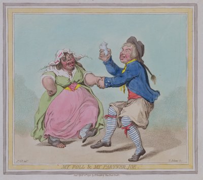 My Poll ja My Partner Joe, kaiverrus T. Adams, pub. kirjoittanut Hannah Humphrey, 1796 tekijältä James Gillray