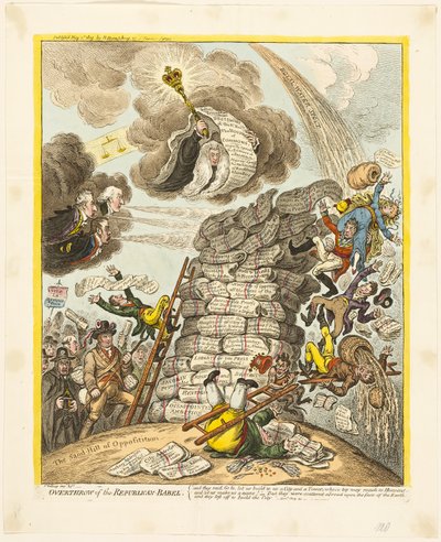Republikaani-Babelin kukistaminen tekijältä James Gillray