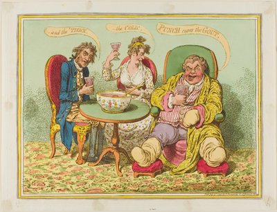 Booli parantaa kihdin, koliikin ja kiukun. tekijältä James Gillray