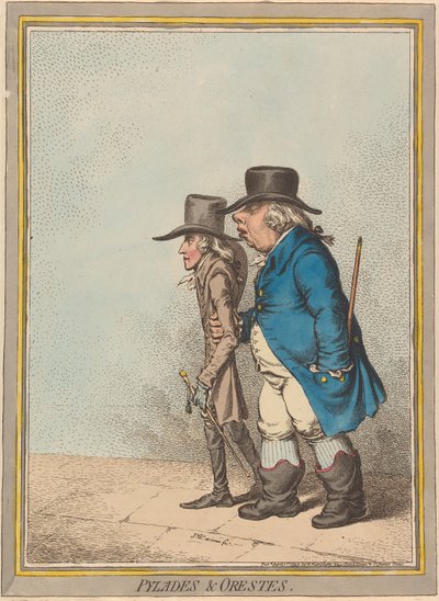 Pylades ja Orestes (Käskynhaltija ja hänen sihteerinsä) tekijältä James Gillray